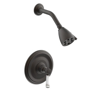 Phylrich HEX TRADITIONAL Pressure Balance Shower Set – White Marble 500-23 – Oil Rubbed Bronze