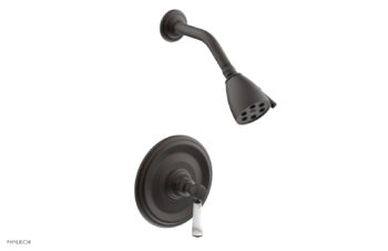 Phylrich HEX TRADITIONAL Pressure Balance Shower Set - White Marble 500-23 - Oil Rubbed Bronze