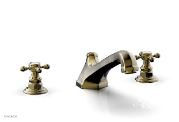 Phylrich HEX TRADITIONAL Deck Tub Set 500-40 - Antique Brass