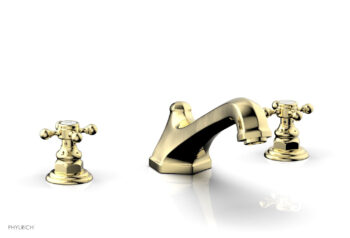 Phylrich HEX TRADITIONAL Deck Tub Set 500-40 - Polished Brass