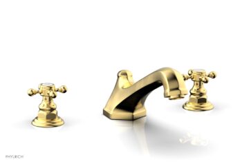 Phylrich HEX TRADITIONAL Deck Tub Set 500-40 - Satin Gold