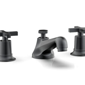 Phylrich HEX MODERN Widespread Faucet Low Cross Handles 501-01 – Gun Metal
