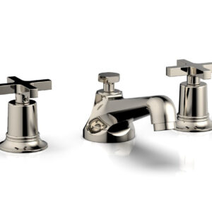 Phylrich HEX MODERN Widespread Faucet Low Cross Handles 501-01 – Polished Nickel
