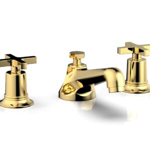 Phylrich HEX MODERN Widespread Faucet Low Cross Handles 501-01 – Polished Gold