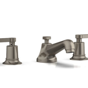 Phylrich HEX MODERN Widespread Faucet Low Lever Handles 501-02 – Pewter