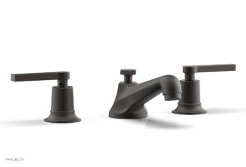 Phylrich HEX MODERN Widespread Faucet Low Lever Handles 501-02 - Oil Rubbed Bronze