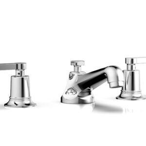 Phylrich HEX MODERN Widespread Faucet Low Lever Handles 501-02 – Polished Chrome