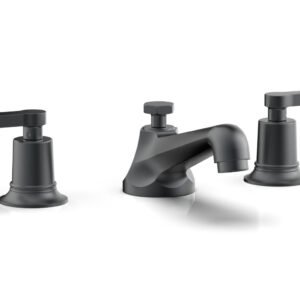 Phylrich HEX MODERN Widespread Faucet Low Lever Handles 501-02 – Gun Metal