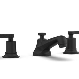 Phylrich HEX MODERN Widespread Faucet Low Lever Handles 501-02 – Matte Black