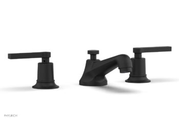 Phylrich HEX MODERN Widespread Faucet Low Lever Handles 501-02 - Matte Black