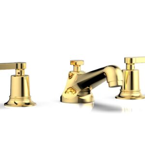 Phylrich HEX MODERN Widespread Faucet Low Lever Handles 501-02 – Polished Gold