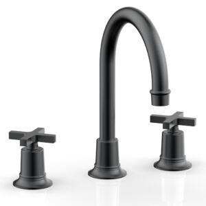 Phylrich HEX MODERN Widespread Faucet with Cross Handles 501-03 – Gun Metal