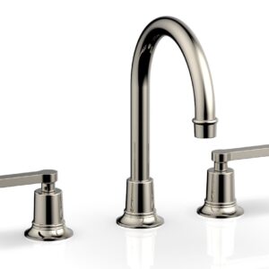 Phylrich HEX MODERN Widespread Faucet – Lever Handles 501-04 – Polished Nickel