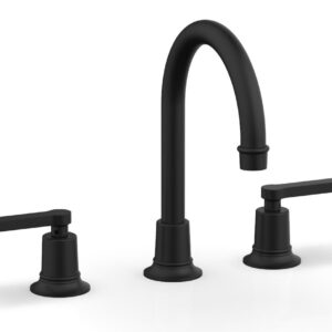 Phylrich HEX MODERN Widespread Faucet – Lever Handles 501-04 – Matte Black