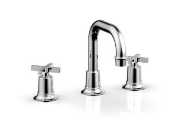 Phylrich HEX MODERN Widespread Faucet - Cross Handles 501-05 - Polished Chrome
