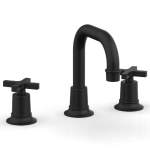 Phylrich HEX MODERN Widespread Faucet – Cross Handles 501-05 – Matte Black
