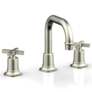 Phylrich HEX MODERN Widespread Faucet – Cross Handles 501-05 – Satin Nickel