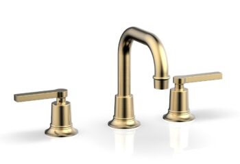 Phylrich HEX MODERN Widespread Faucet with Lever Handles 501-06 - Satin Brass