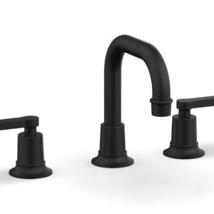 Phylrich HEX MODERN Widespread Faucet with Lever Handles 501-06 – Matte Black