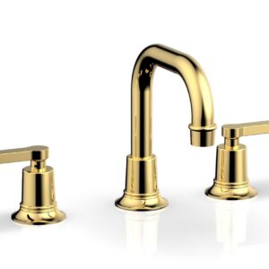 Phylrich HEX MODERN Widespread Faucet with Lever Handles 501-06 – Polished Gold