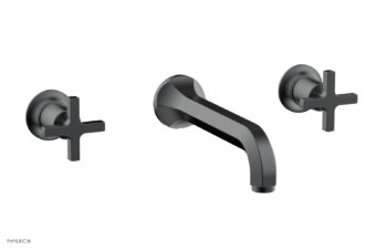 Phylrich HEX MODERN Wall Lavatory Set - Cross Handles 501-11 - Gun Metal