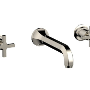 Phylrich HEX MODERN Wall Lavatory Set – Cross Handles 501-11 – Polished Nickel