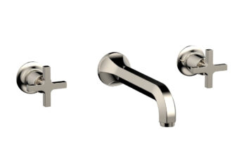 Phylrich HEX MODERN Wall Lavatory Set - Cross Handles 501-11 - Polished Nickel