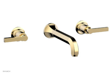 Phylrich HEX MODERN Wall Lavatory Set - Lever Handles 501-12 - Satin Brass