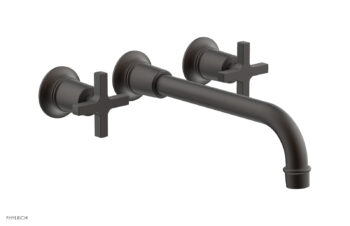 Phylrich HEX MODERN Wall Lavatory Set 10" Spout - Cross Handles 501-13-10 - Oil Rubbed Bronze