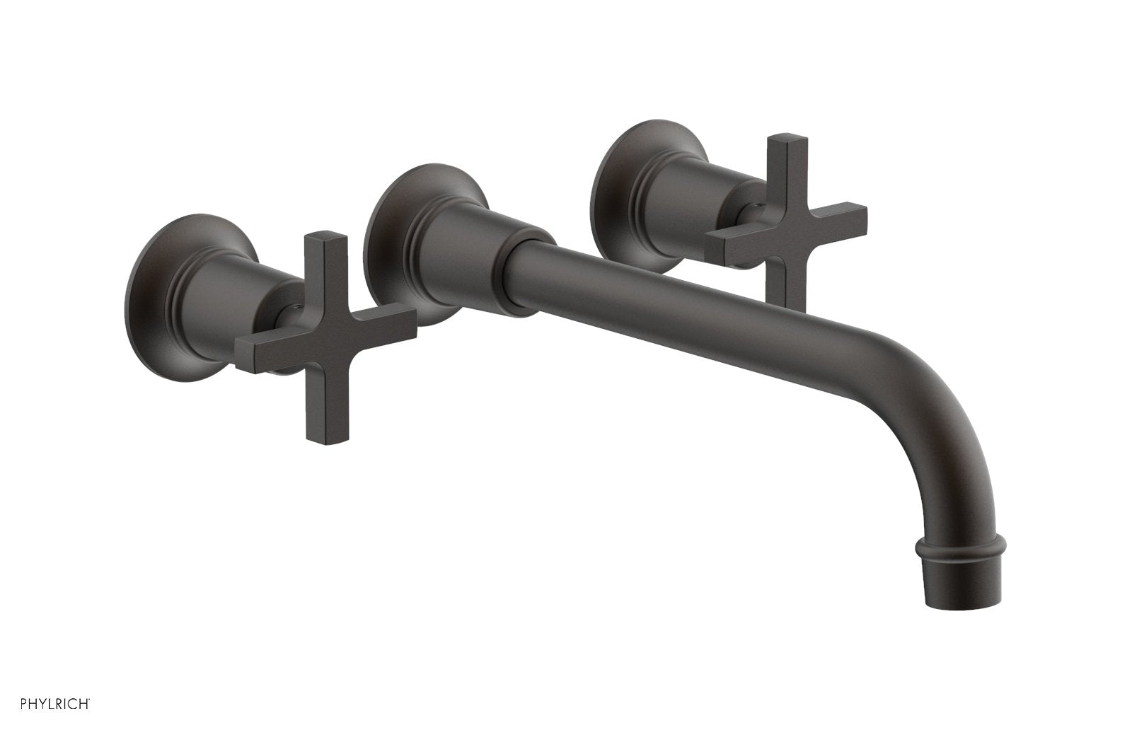 Phylrich HEX MODERN Wall Lavatory Set 10" Spout - Cross Handles 501-13-10 - Oil Rubbed Bronze