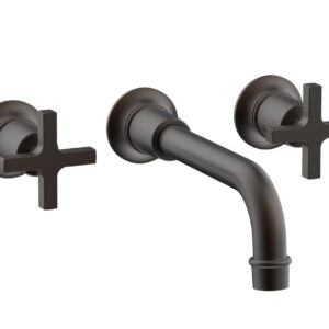 Phylrich HEX MODERN Wall Lavatory Set 8 1/4″ Spout – Cross Handles 501-13 – Oil Rubbed Bronze