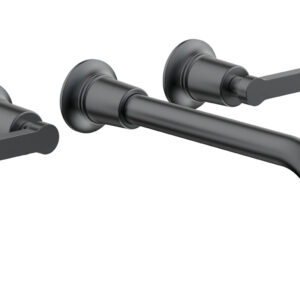 Phylrich HEX MODERN Wall Lavatory Set 10″ Spout – Lever Handles 501-14-10 – Gun Metal