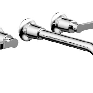 Phylrich HEX MODERN Wall Lavatory Set 10″ Spout – Lever Handles 501-14-10 – Polished Chrome