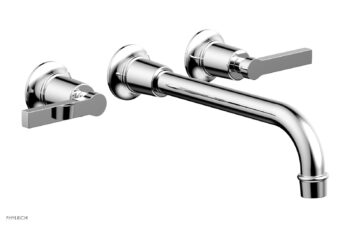 Phylrich HEX MODERN Wall Lavatory Set 10" Spout - Lever Handles 501-14-10 - Polished Chrome