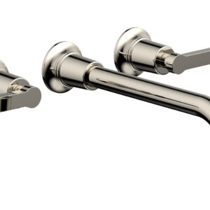 Phylrich HEX MODERN Wall Lavatory Set 10″ Spout – Lever Handles 501-14-10 – Polished Nickel