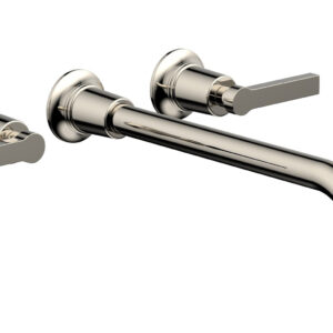 Phylrich HEX MODERN Wall Lavatory Set 12″ Spout – Lever Handles 501-14-12 – Polished Nickel