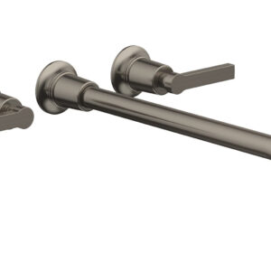 Phylrich HEX MODERN Wall Lavatory Set 14″ Spout – Lever Handles 501-14-14 – Pewter