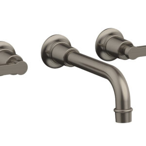 Phylrich HEX MODERN Wall Lavatory Set with Lever Handles 501-14 – Pewter
