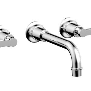 Phylrich HEX MODERN Wall Lavatory Set with Lever Handles 501-14 – Polished Chrome