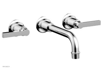 Phylrich HEX MODERN Wall Lavatory Set with Lever Handles 501-14 - Polished Chrome