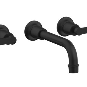 Phylrich HEX MODERN Wall Lavatory Set with Lever Handles 501-14 – Matte Black