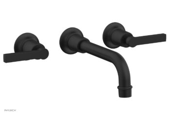Phylrich HEX MODERN Wall Lavatory Set with Lever Handles 501-14 - Matte Black