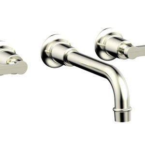 Phylrich HEX MODERN Wall Lavatory Set with Lever Handles 501-14 – Satin Nickel