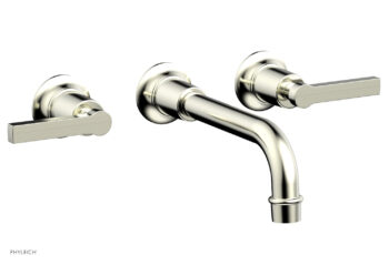 Phylrich HEX MODERN Wall Lavatory Set with Lever Handles 501-14 - Satin Nickel