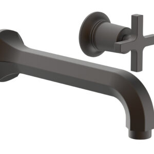 Phylrich HEX MODERN Single Handle Wall Lavatory Set – Cross Handle 501-15 – Oil Rubbed Bronze