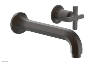 Phylrich HEX MODERN Single Handle Wall Lavatory Set - Cross Handle 501-15 - Oil Rubbed Bronze