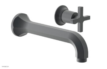 Phylrich HEX MODERN Single Handle Wall Lavatory Set - Cross Handle 501-15 - Gun Metal