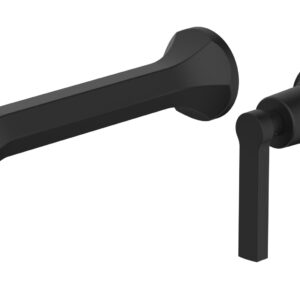 Phylrich HEX MODERN Single Handle Wall Lavatory Set – Lever Handle 501-16 – Matte Black