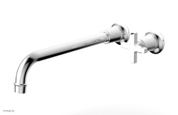 Phylrich HEX MODERN 12" Single Handle Wall Lavatory Set - Cross Handle 501-17-12 - Polished Chrome