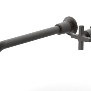 Phylrich HEX MODERN 12″ Single Handle Wall Lavatory Set – Cross Handle 501-17-12 – Oil Rubbed Bronze
